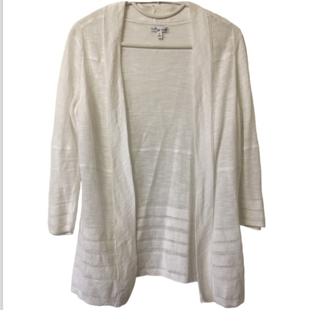 Croft & Barrow size s lightweight white cardigan